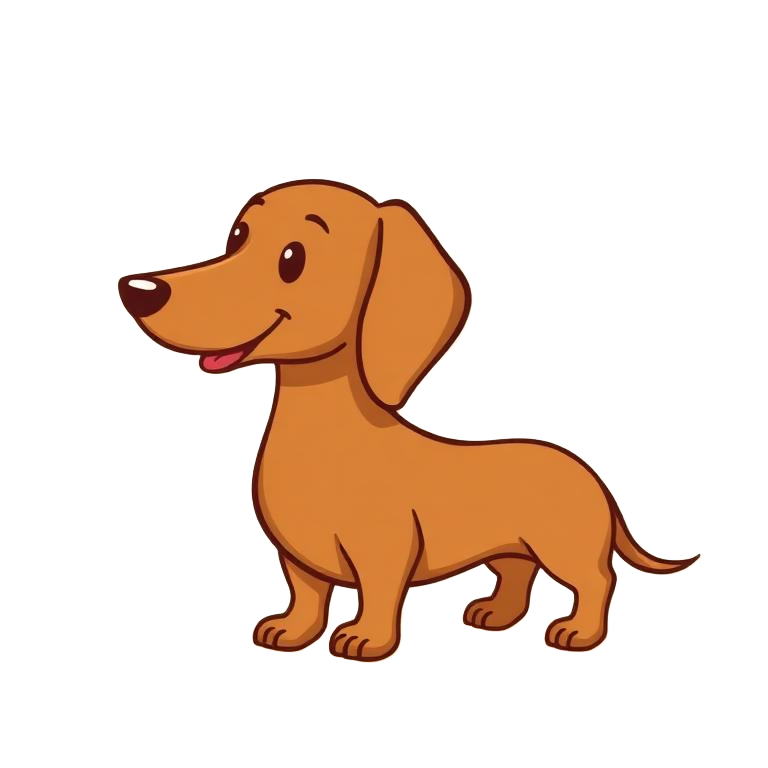 DachsCheck mascot, a friendly dachshund