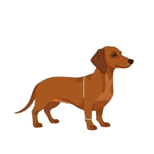Ideal Dachshund side pose for a photo scan